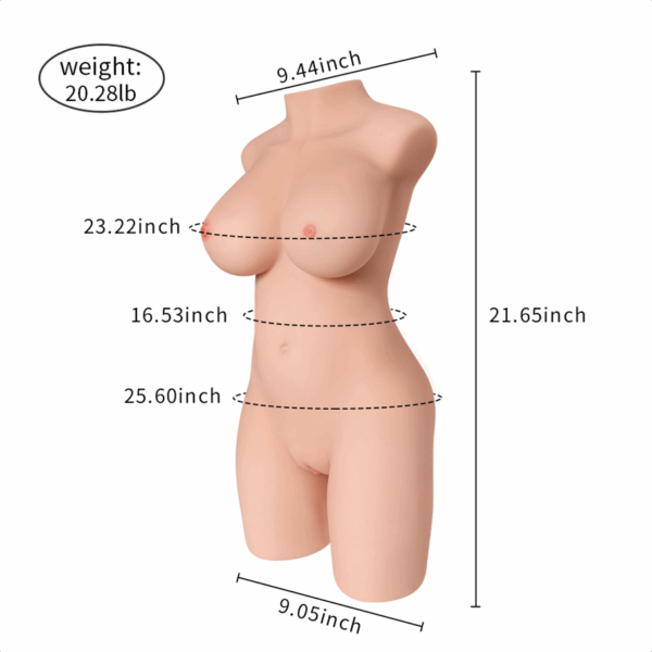 Muñeca Sexual de Torso Suave Y Elástico Disfrute de Doble Canal - Imagen 3