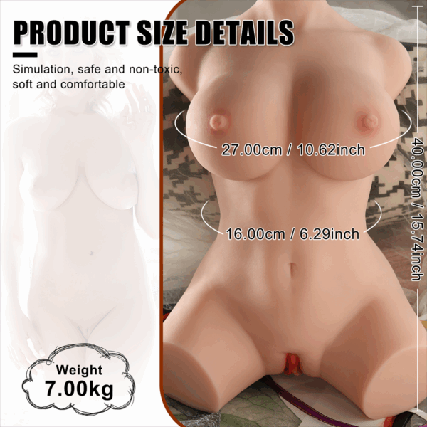 Muñeca Sexual de Torso Compacta Realista y Lista Para Todo - Imagen 2